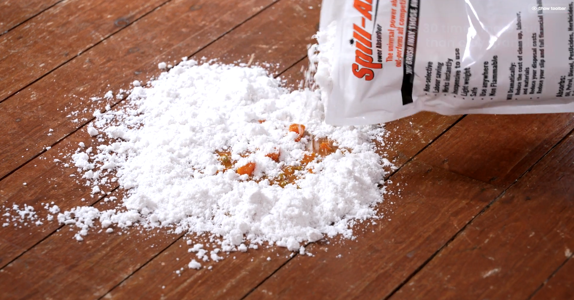 Spill-Aid up close on spill